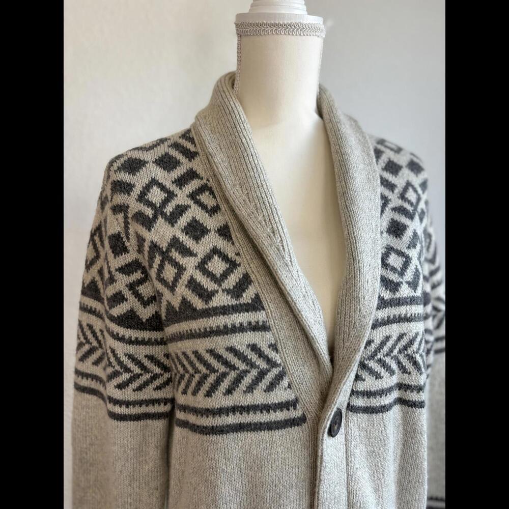 Abercrombie & Fitch Boho Gray Patterned Cardigan … - image 3